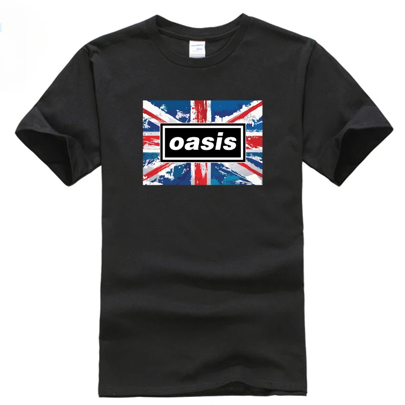 T Shirt O-Oasis Band Vintage Tee Shirt Short Sleeve O Neck T-Shirt  Cotton Gift Idea Clothes