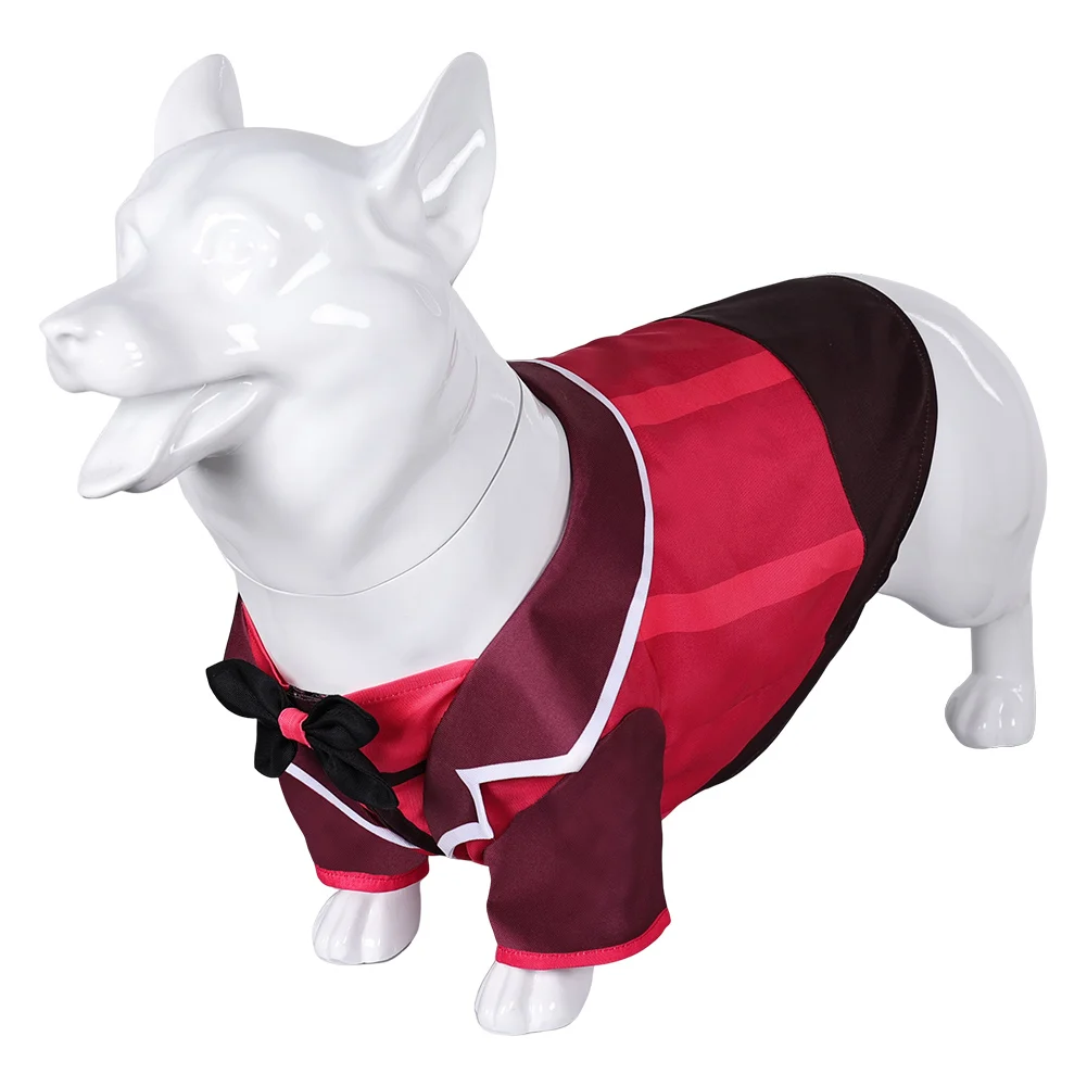 Alastor-ropa de perro para mascotas, disfraz de Anime de dibujos animados para Hotel, abrigo, trajes de fiesta de Carnaval de Halloween, traje de capa de Roleplay