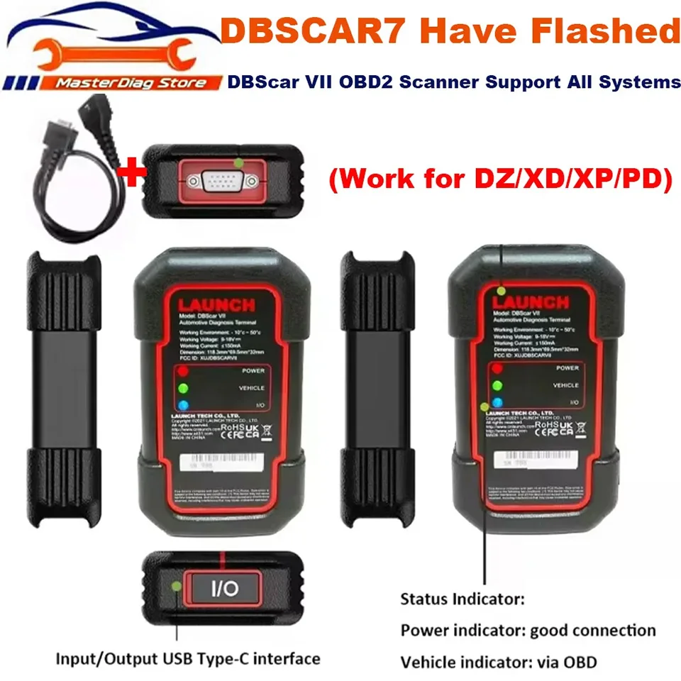 

Новейший диагностический инструмент DBScar VII DBSCAR7 4-в-1, поддерживающий DZ/XD/PO/XP, DBScar7 SN9887 SN9884, CAN FD, DoIP для автомобилей, грузовиков и электромобилей.