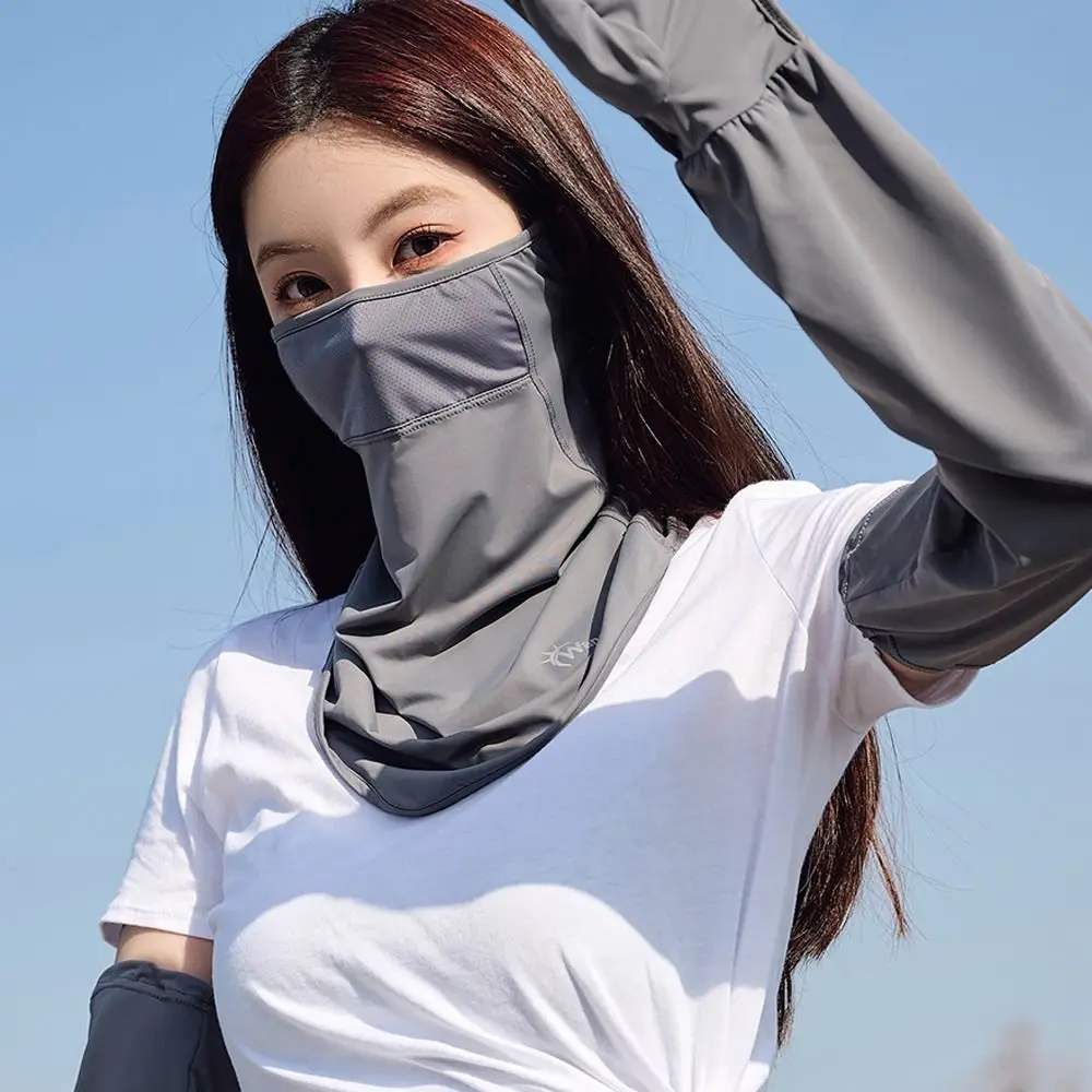 Neck Flap Sunscreen Veil UV Protection Sun Protection Summer Sunscreen Mask Men Fishing Face Mask Ice Silk Womne Neckline Mask