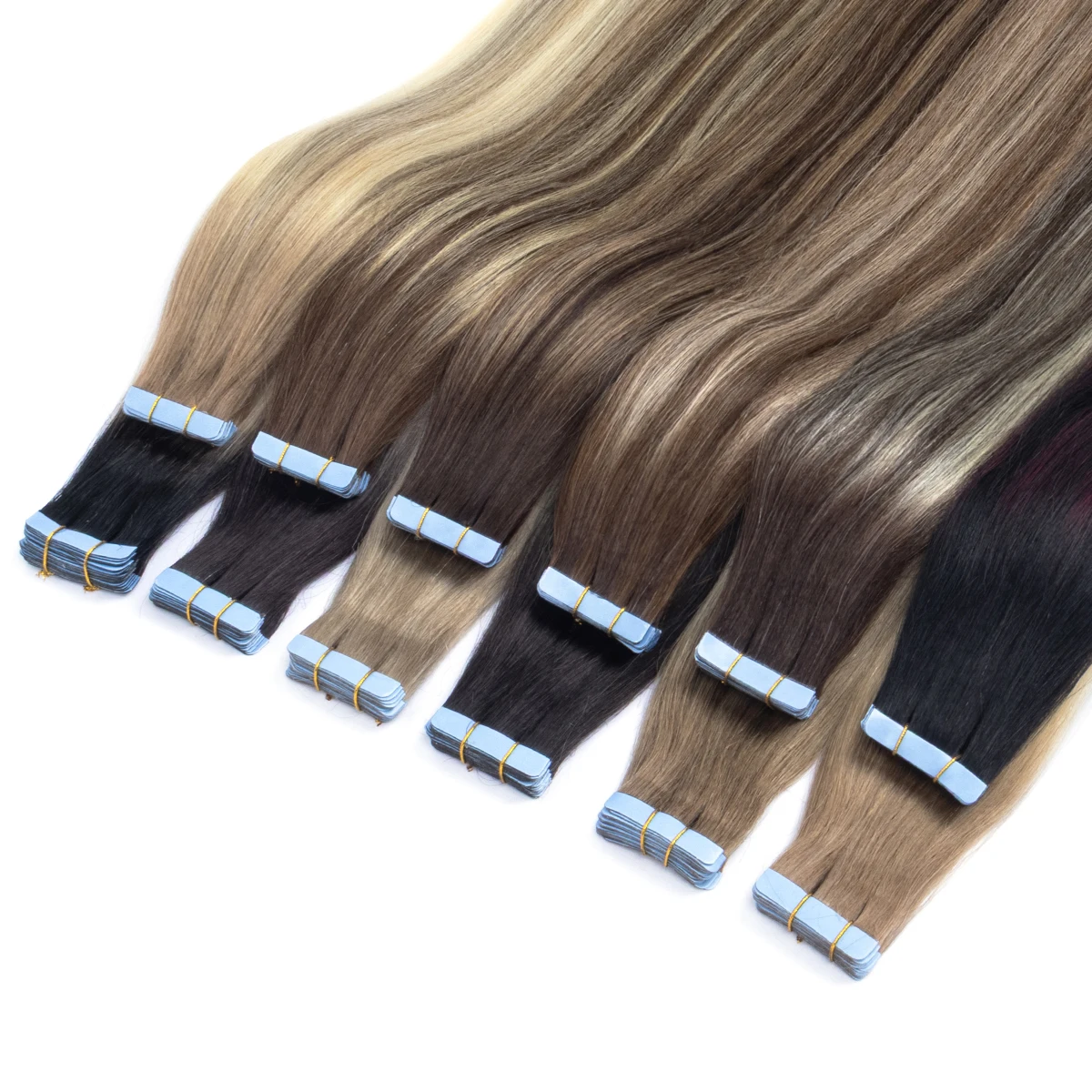

Накладные волосы MRS Hair 4x0.8см, натуральные, из человеческих волос, на ленточной основе, с клейкой лентой, 20 шт.