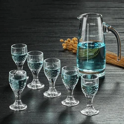 10ml/15ml 12pcs Spirits Cup Whiskey Glasses Luxury Baijiu Goblet Drinkware Transparent High Footed Wine Glass Exquisite Gifts