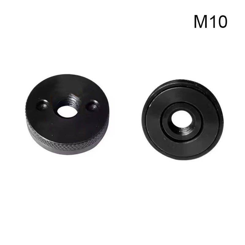 Black M10 Angle Grinder Self-Locking Pressing Plate Quick Release Flange Nut Clamping Power Chuck Tools Parts 1PC
