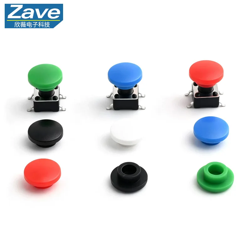 A29 8-key Cap for 6*6 Tactile 2*3 Pin Self-locking Switch, Inner Diameter: 3.1/3.2/3.4mm, Size: 8*4mm