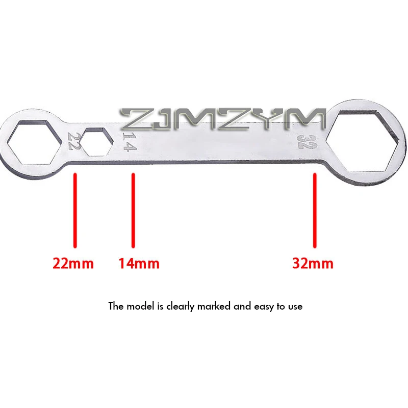 Motorcycle Front Rear Axle Wrench Tool, Motorcycle Repair Tools 32mm/22mm/14mm Axle Wrench Repair Tool