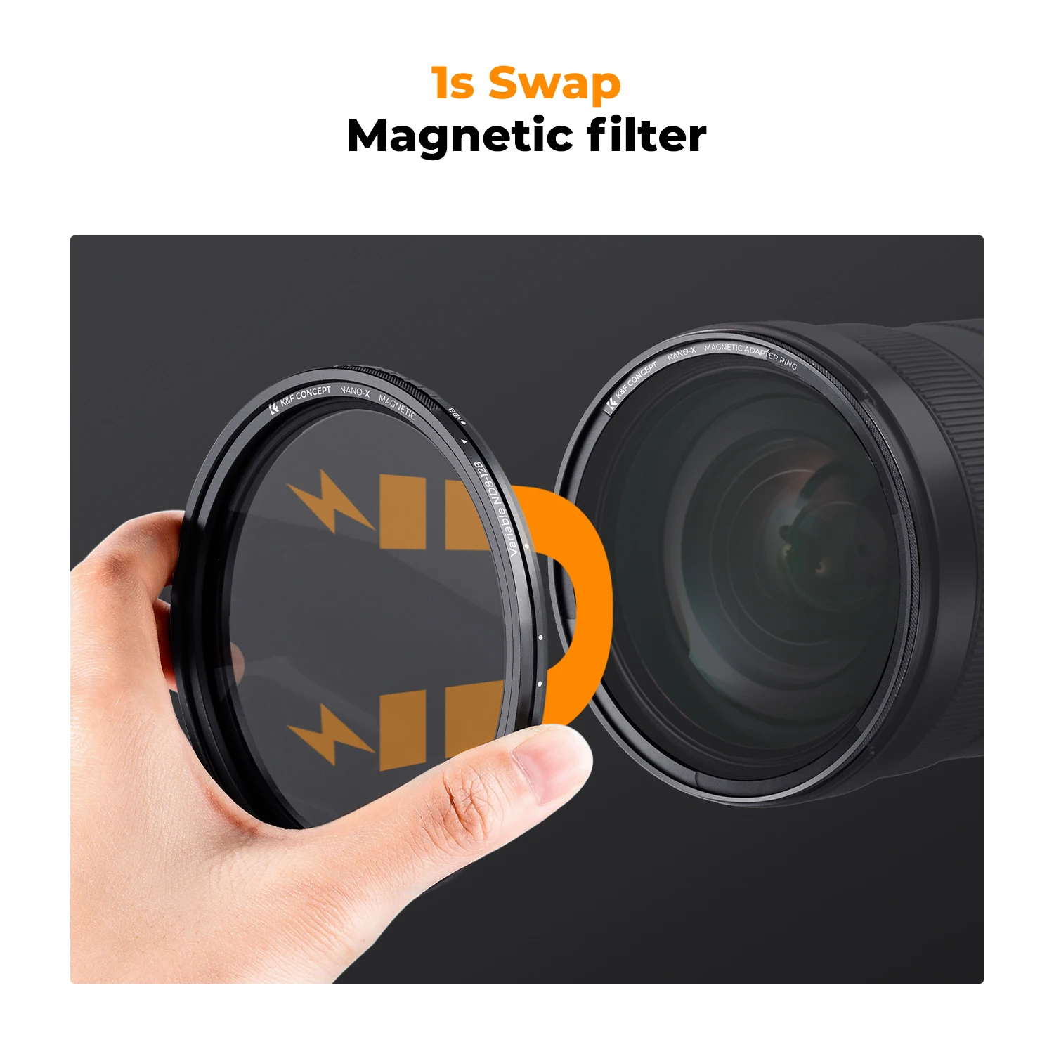 K&F Concept Magnetic ND8-128 ND2-32 ND32 ND128 Filter Adjustable Variable ND Filter 67mm 82mm 77mm 72mm Magnetic For Camera Lens