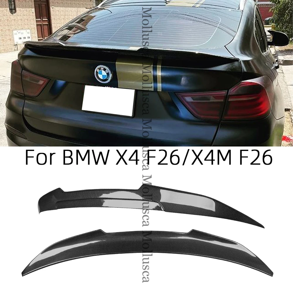 For BMW X4 F26 PSM Style Carbon fiber Rear Spoiler Trunk wing 2013-2018 FRP honeycomb Forged