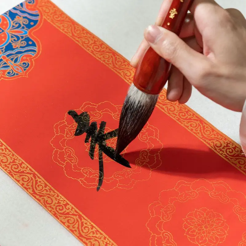 Woolen Hair Chinese Calligraphy Painting Writing Brush Hopper-shaped Large Regular Script Handwriting Practice Craft Supply