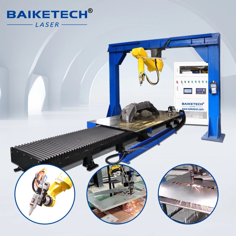 TH-RC1000A 1000W 6 Aixs Fanuc Robotic Arm Fiber Laser Cutting Machine 3D Automatic Laser Cutter for Metal Stainless Steel