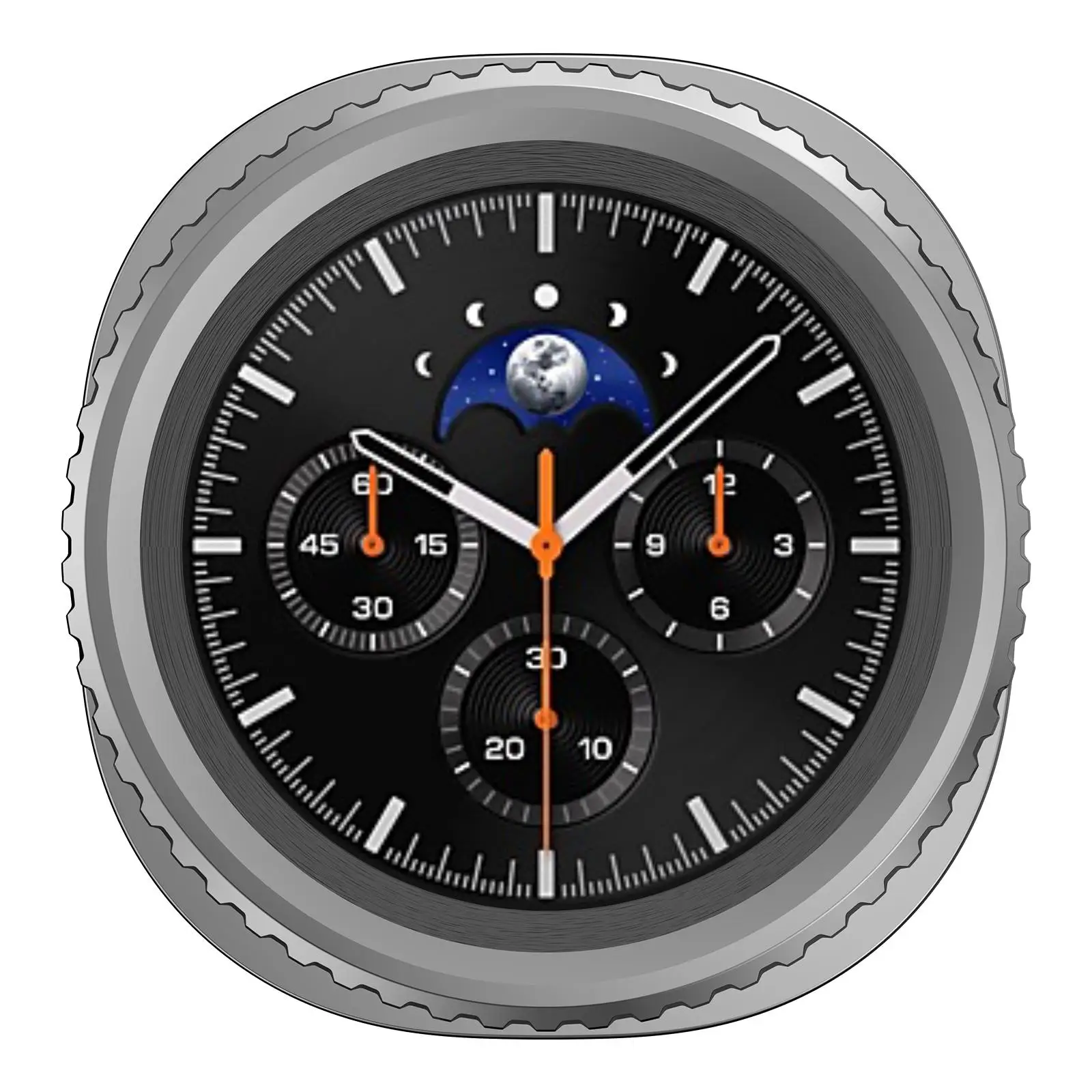 For Samsung Galaxy Watch8 Classic 46mm Rotating Metal Frame PC Watch Protective Case(Gray)