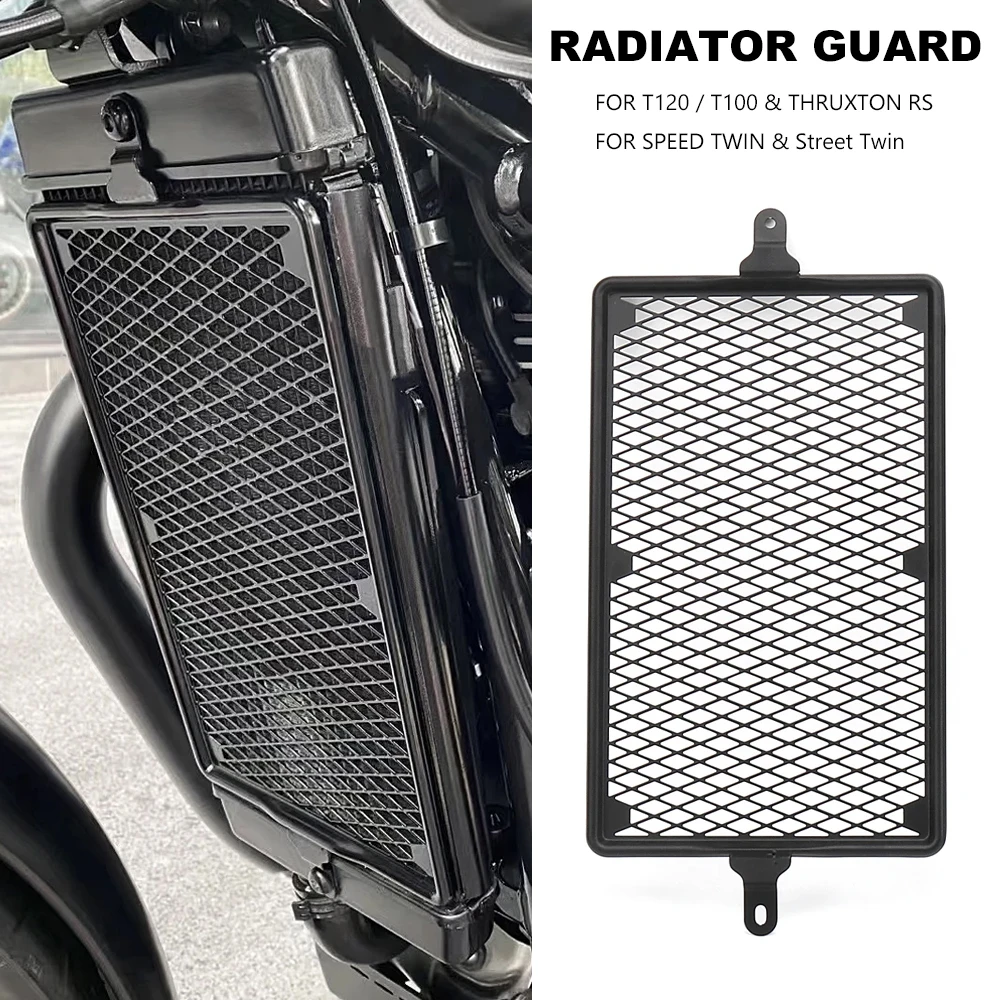 For Speed Twin/Street Twin Motorcycle Radiator Guard Engine Cooler Grille Cover Protection For Bonneville T120 T100 Thruxton RS