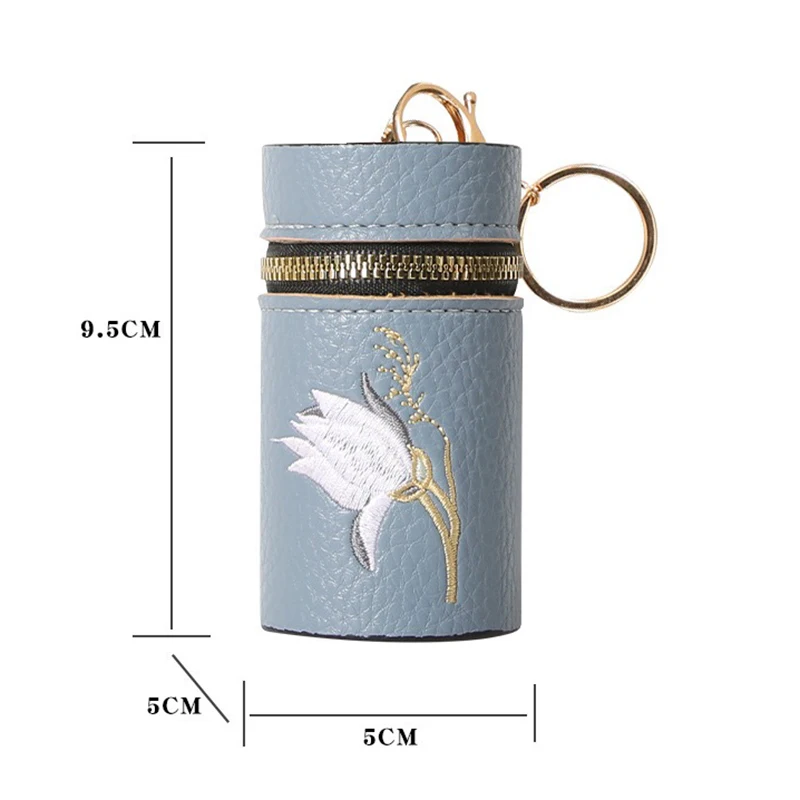 

Мини-ведро для монет, изысканная сумка с вышивкой и цветами, кошелек из искусственной кожи, ретро-брелок для ключей, сумка для наушников для хранения, повседневная одежда