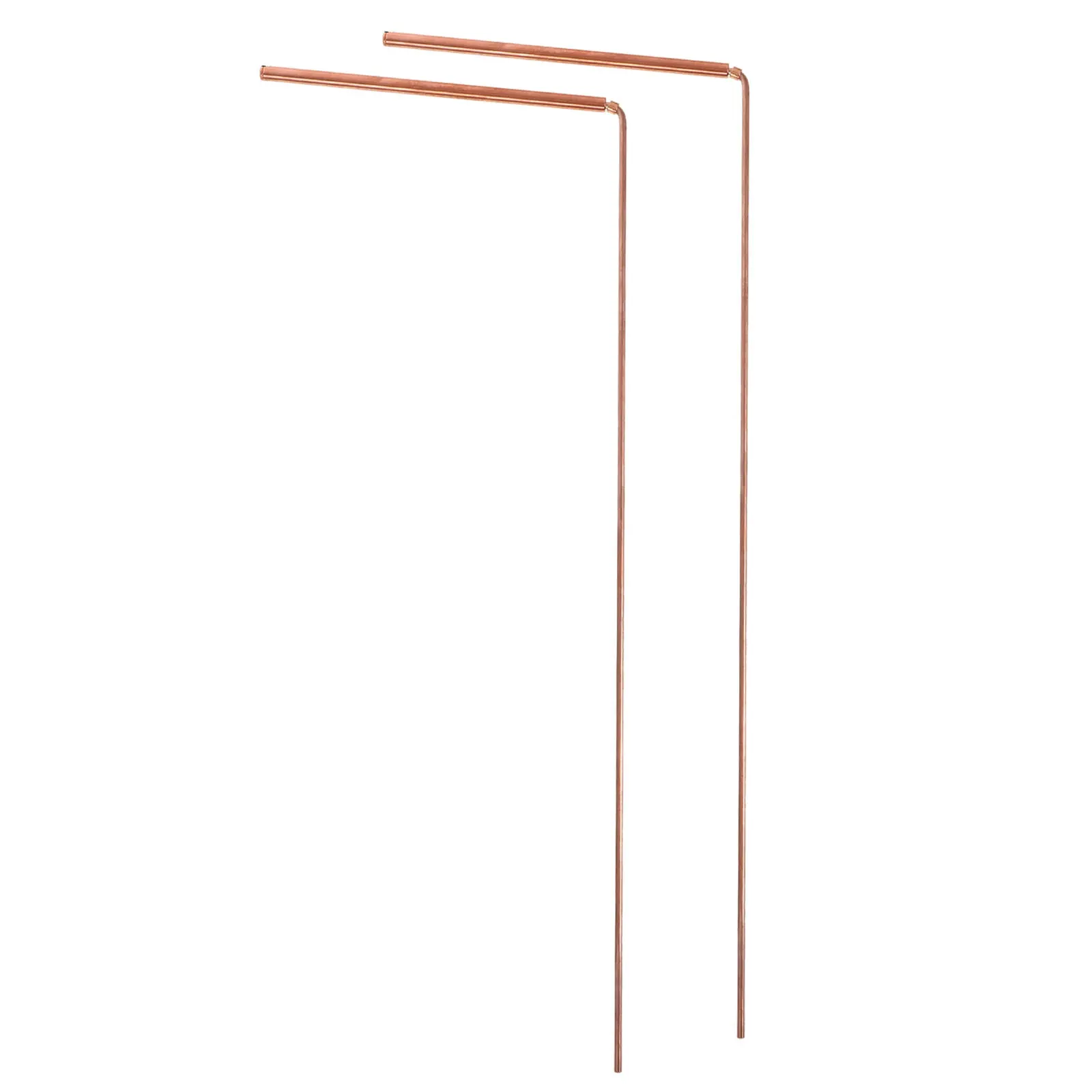 Dowsing Rods Spiritual Copper 2 Pcs Flexible Divining Tool for Water Metal Detection Brass Amateur Measuring Equipment