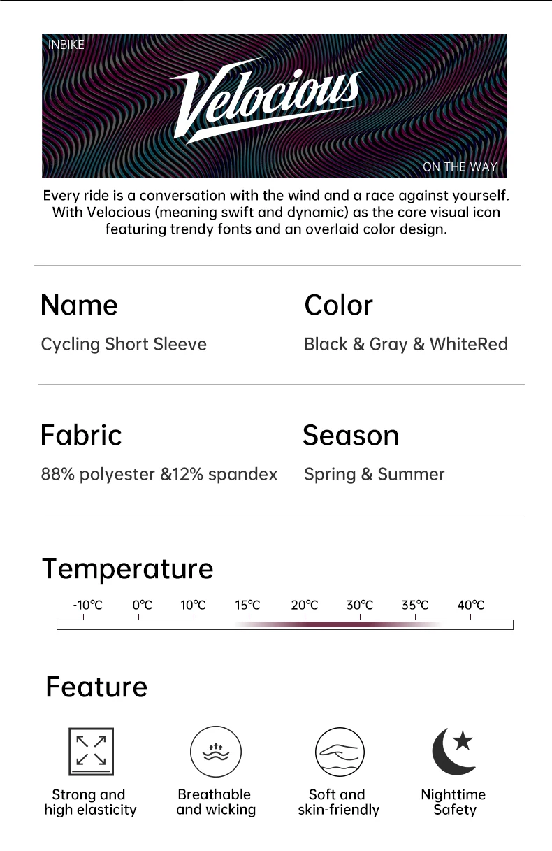 INBIKE Professionelles Radtrikot für Herren, Sommer, atmungsaktiv, schnell trocknend, kurzärmelig, für Rennradfahren, mit Taschen – Detail 2