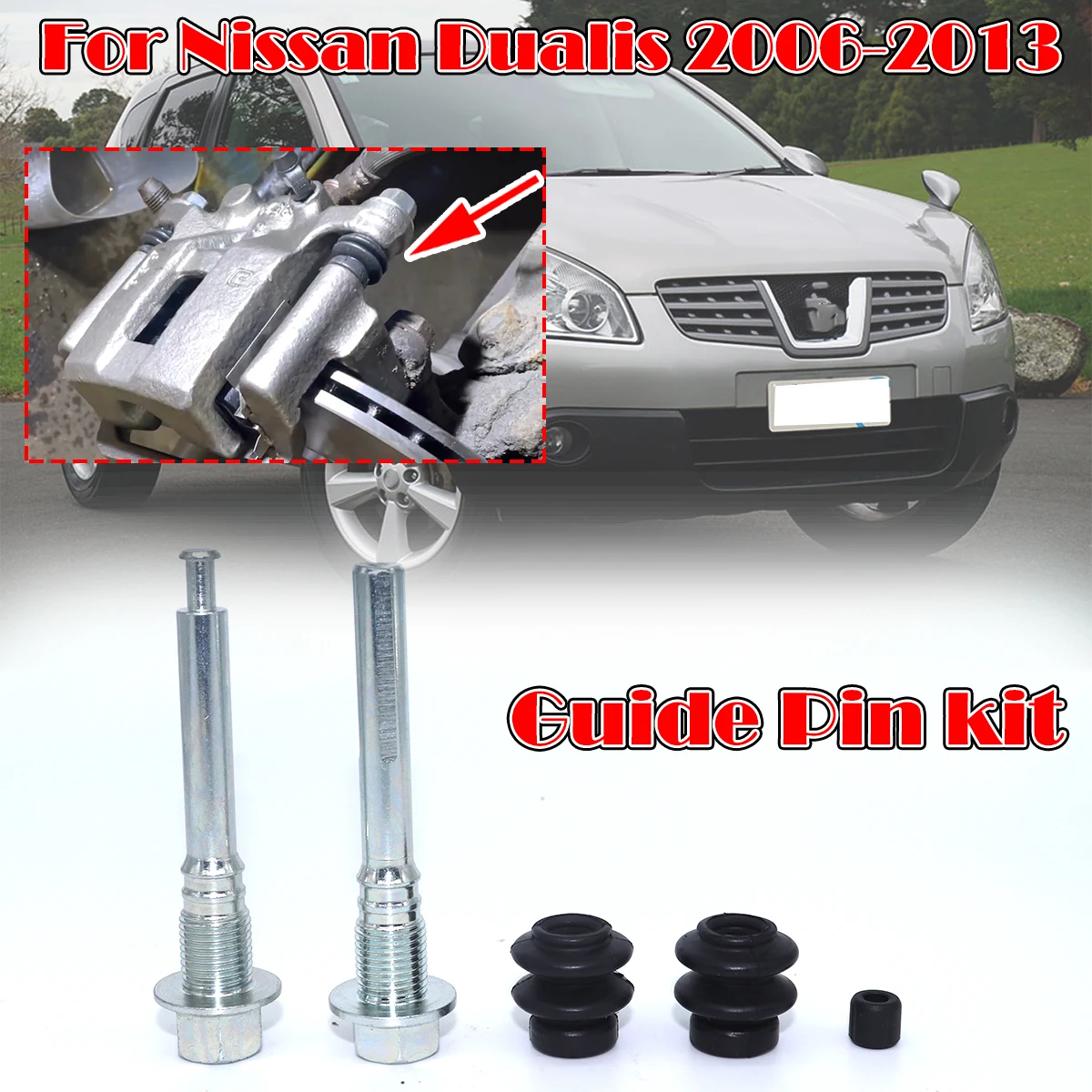 

Rear Brake Caliper Cylinder Slider Guide Pin For Nissan Dualis 2006 2007 2008 2009-2013 Left Right Disc Housing Bolt Spare Parts