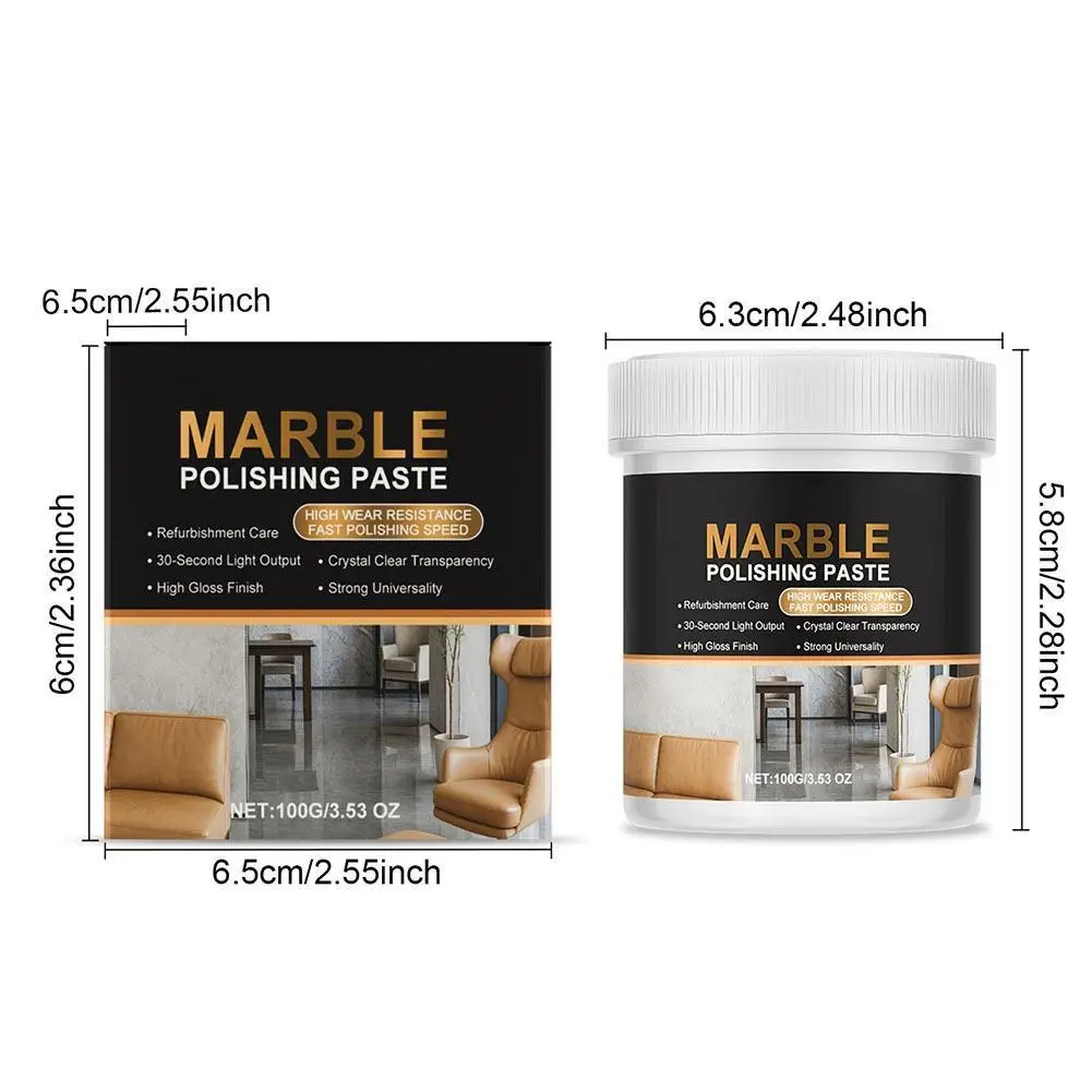 Polishing Wax Paste For Granite Marble Kitchen Quartz Stone Floor Counter Scratch Repair Bathroom Deep Cleaning Brightener