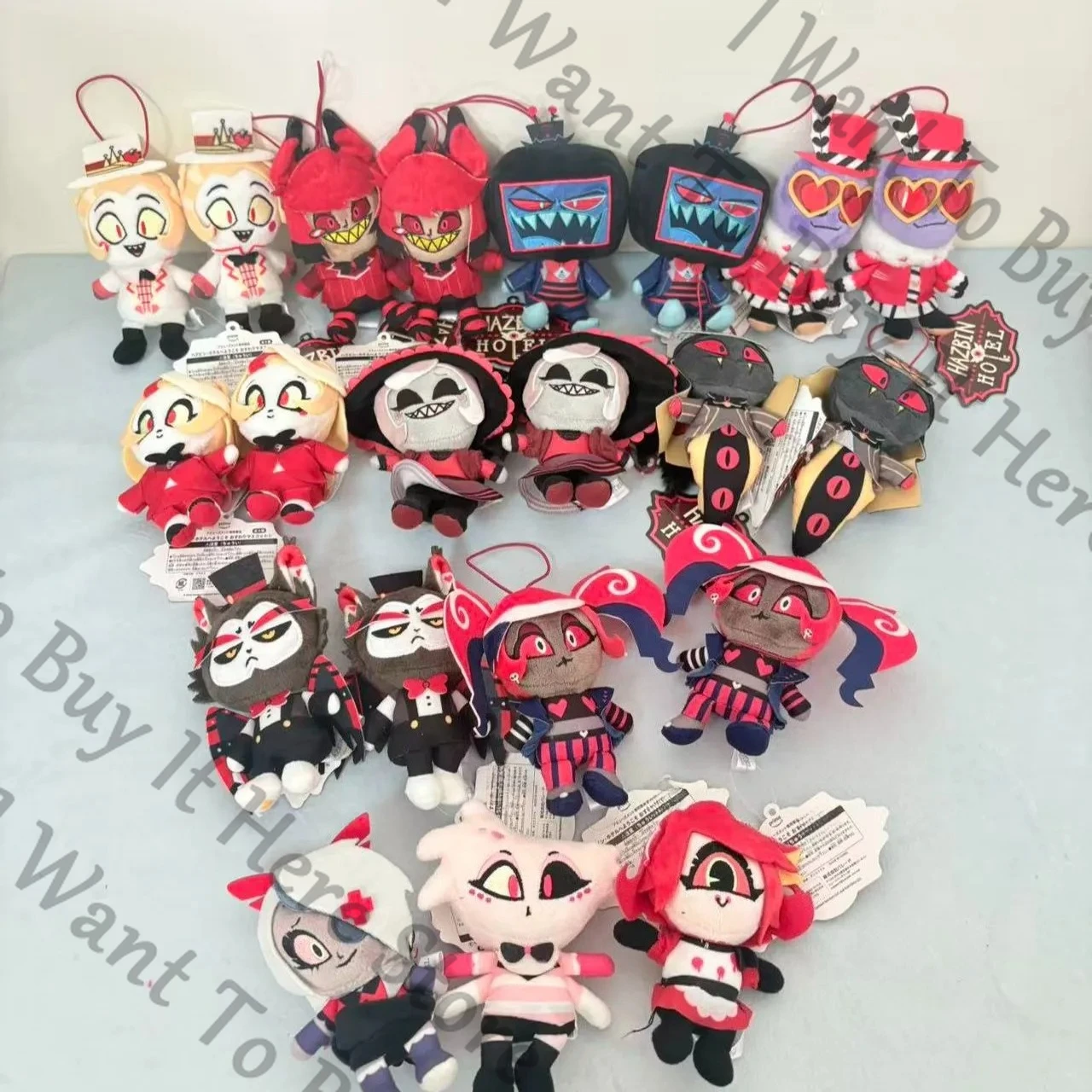 

Genuine Anime Hazbin Hotel Angel Dust Lucifer Morningstar Husk Niffty Sir Pentious Charlie Vaggie Cosplay Fluffy Maumet Puppet