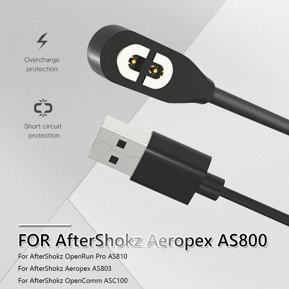 For AfterShokz OpenRun Pro AS810 Aeropex AS800 AS803 Bone Conduction Headphone Magnetic USB 5V 1A Charging Cable 60/100cm