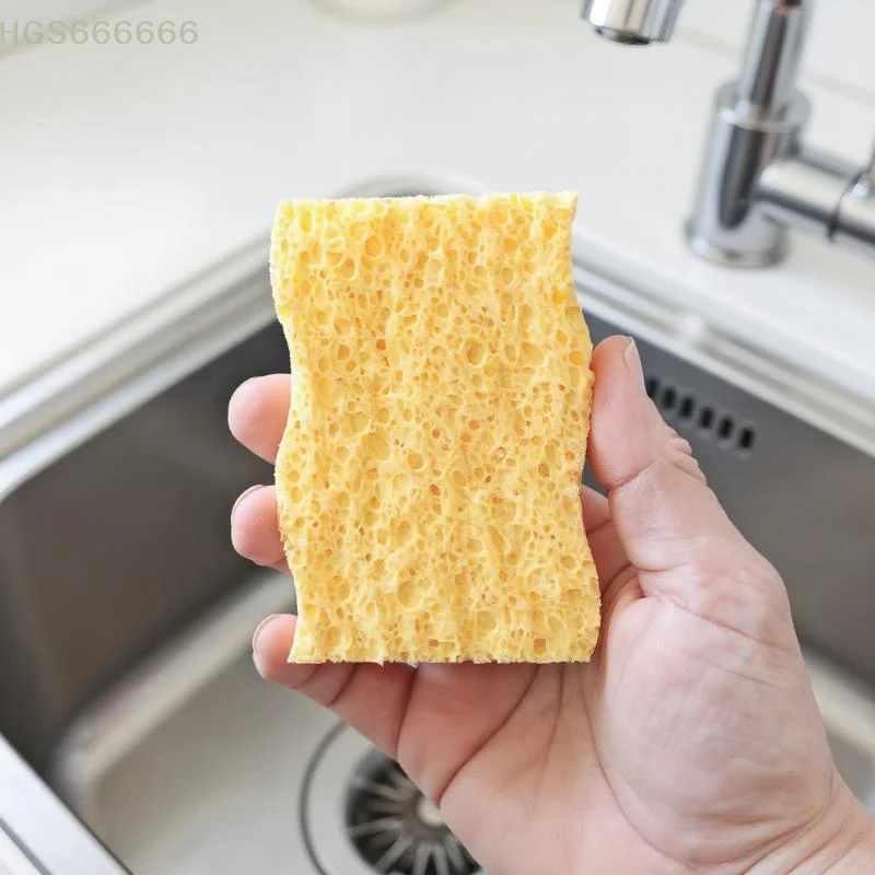 

2/6/12PCS Double Sided Scrubbing Sponge Wood Pulp Cotton Cleaning Scrub Sponge Dish Washing Scrubber Sponge Scrub Pads Sponges