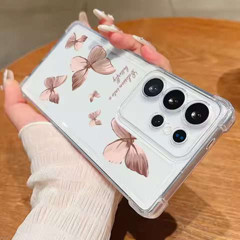 Butterfly Pattern Clear Case For Samsung Galaxy S25 Edge S24 S23 S22 Ultra S24 S21 FE A56 A55 A16 A15 A25 A36 5G TPU Phone Cover