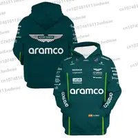 2025 Aston Martin Sudadera Deporte Motocicleta Sudadera con capucha Racer Español Fernando Alonso 14 Sudadera con capucha Kit Fans Lance Stroll 18 Sudadera con capucha