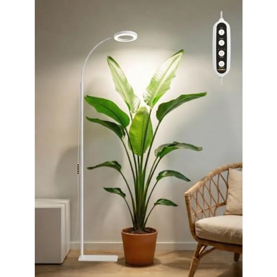 

Grow Lights for Indoor Plants20W Full Spectrum LED Plant Light with Stand Adjustable Height 3/9/12H Timer 6 Dimmable Levels and