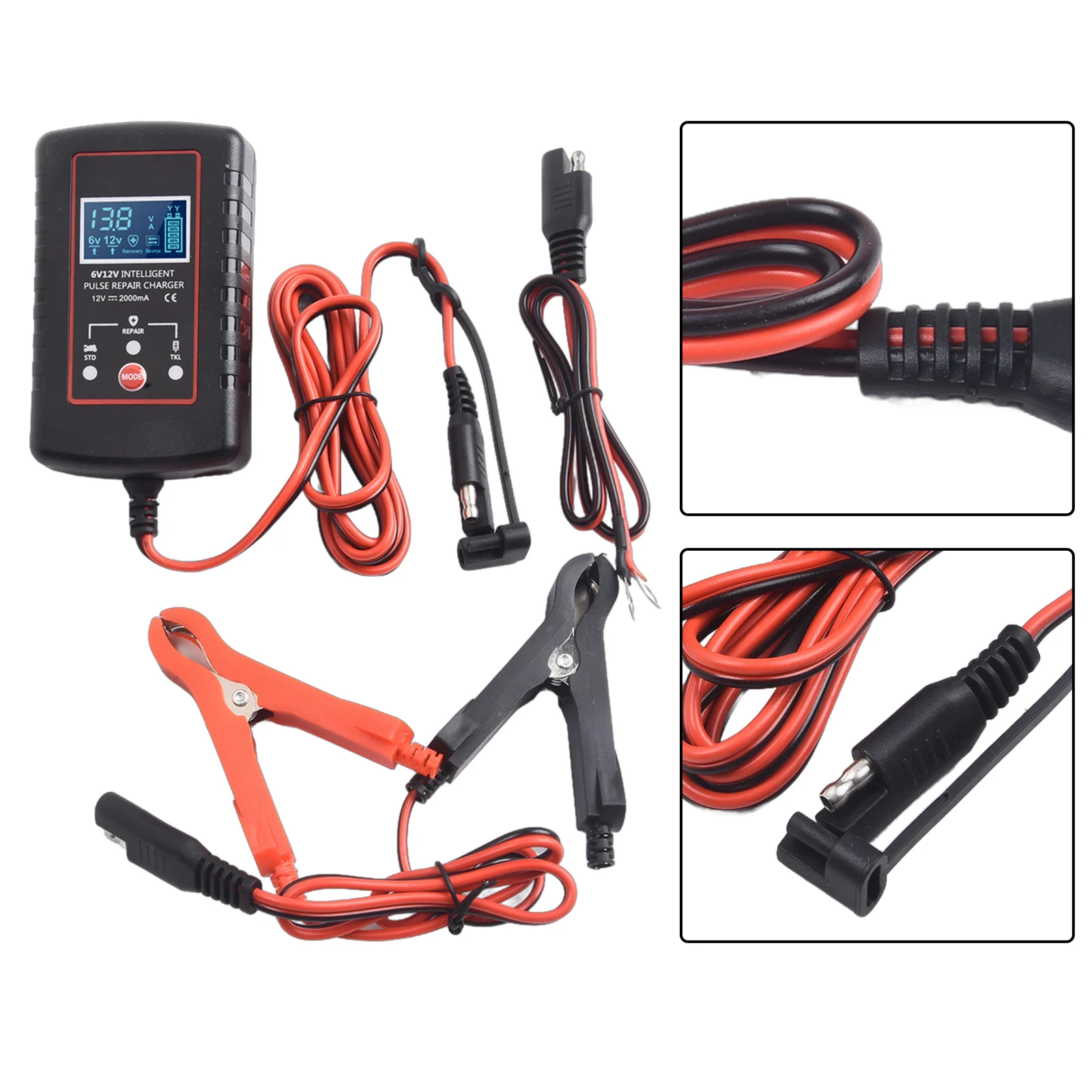 محول ينطبق إصلاح البطارية دراجة نارية سيارة ATV السيارات سيارات الدفع الرباعي شاحن بطارية أوتوماتيكي مواصفات شاحن البطارية #4