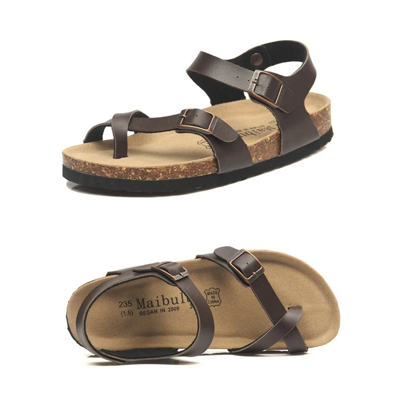 Women's Sandals Brand Comfortable Classic Fashion Buckle Summer Leather Unisex Sandals
