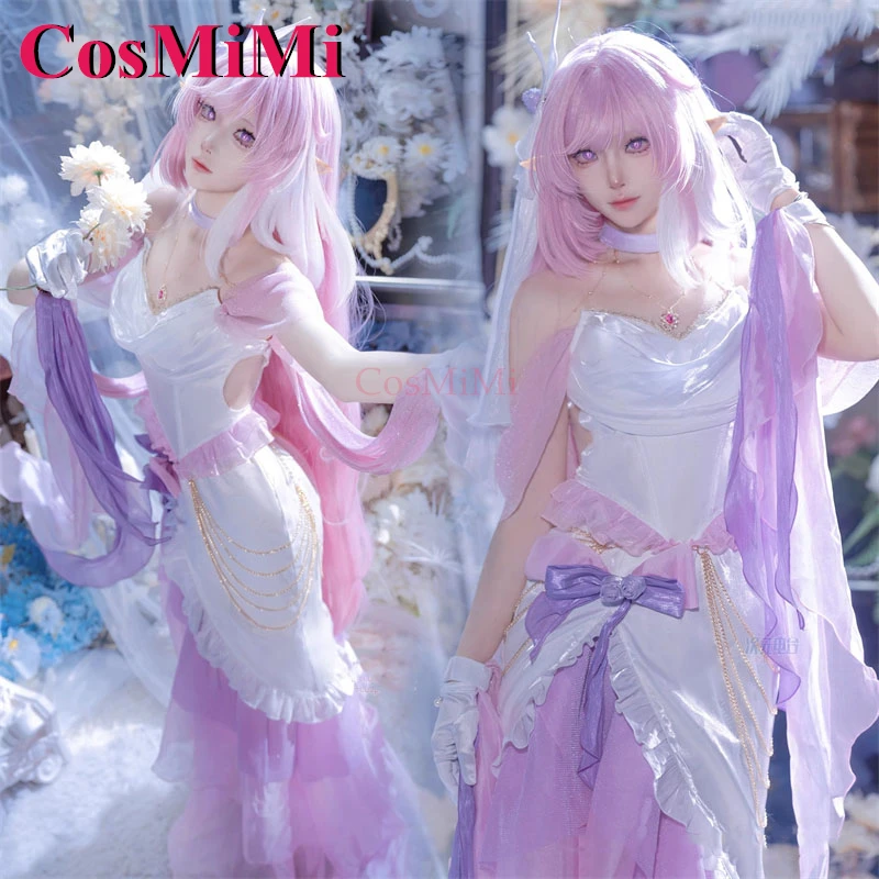 CosMiMi Game Honkai Impact 3 Elysia, костюмы для косплея, новая кожа, элегантное милое торжественное платье, одежда для ролевых игр на Хэллоуин, S-X