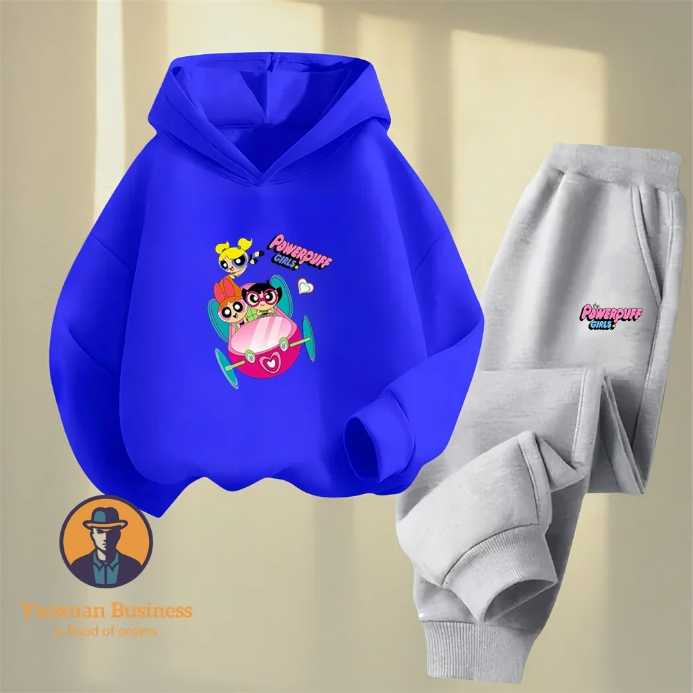 

The Powerpuff Girls Season Hoodies, Children's Clothing, Casual Hoodies, Round-neck Blouses, Children's Clothing Sets