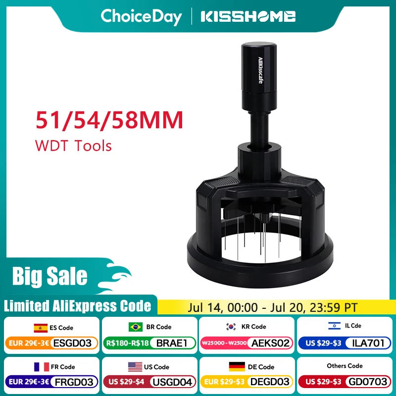

Alikisscafe Espresso Stirrer Distribution Tool Rotary Coffee Needle Distributor For 51mm 53mm 58mm Portafilter Barista WDT Tools