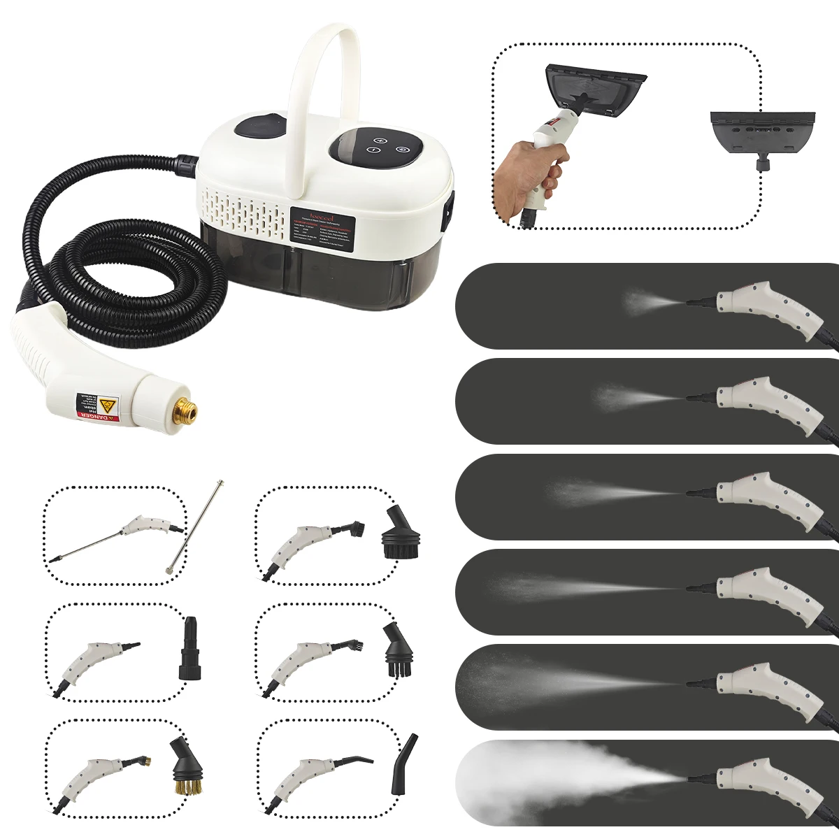 

Пароочиститель высокого давления 1600 Вт, ручной, высокотемпературный, профессиональный, для автомобилей