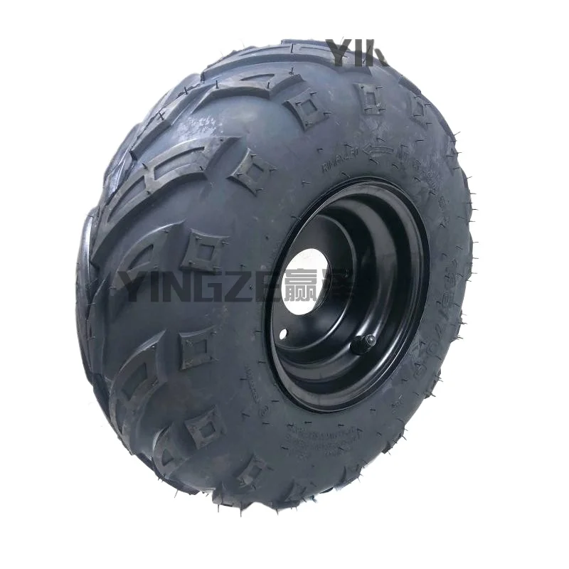 

Modified Four-Wheel Go-Kart Accessories Beach Car 145/ 70-6inch Flame Flower Off-Road Vacuum Tire Iron Wheel Hub