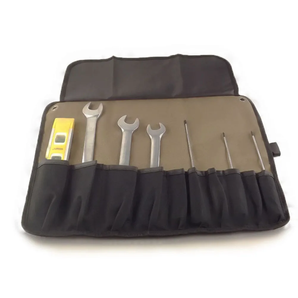 

Premium Oxford Fabric Tool Roll Bag Portable Multi-Sleeve Repair Tool Case Carrier Storage for Screwdriver Pliers Knives Hammers
