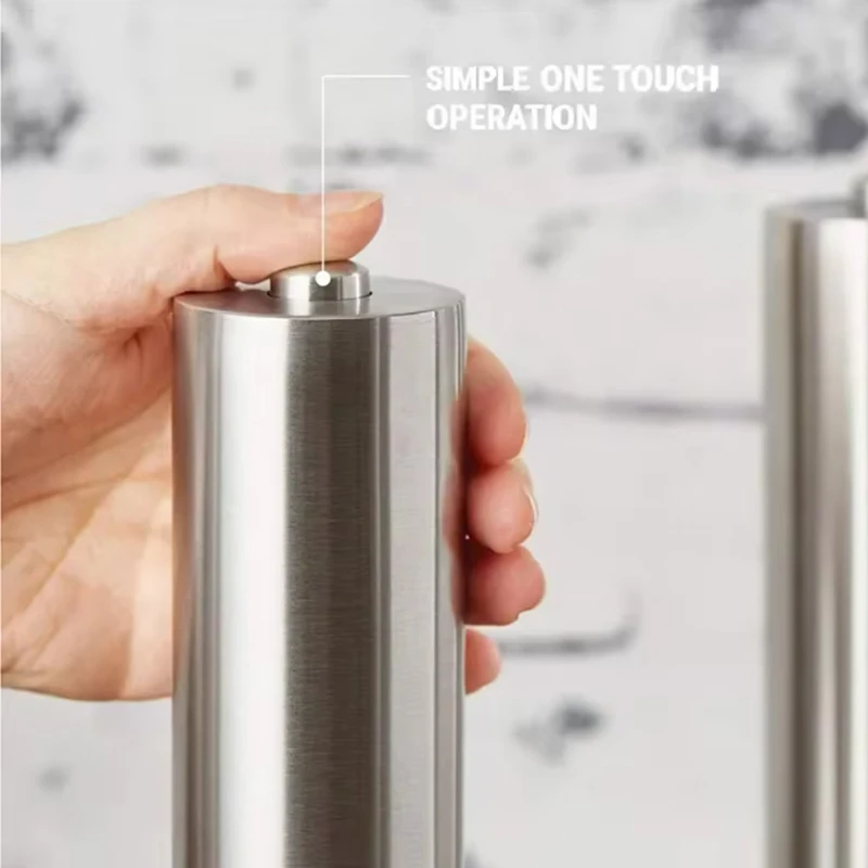 ステンレス鋼とABS製電動塩コショウグラインダーセット、自動操作スパイスミル、充電式および電池式モデル、キッチン用