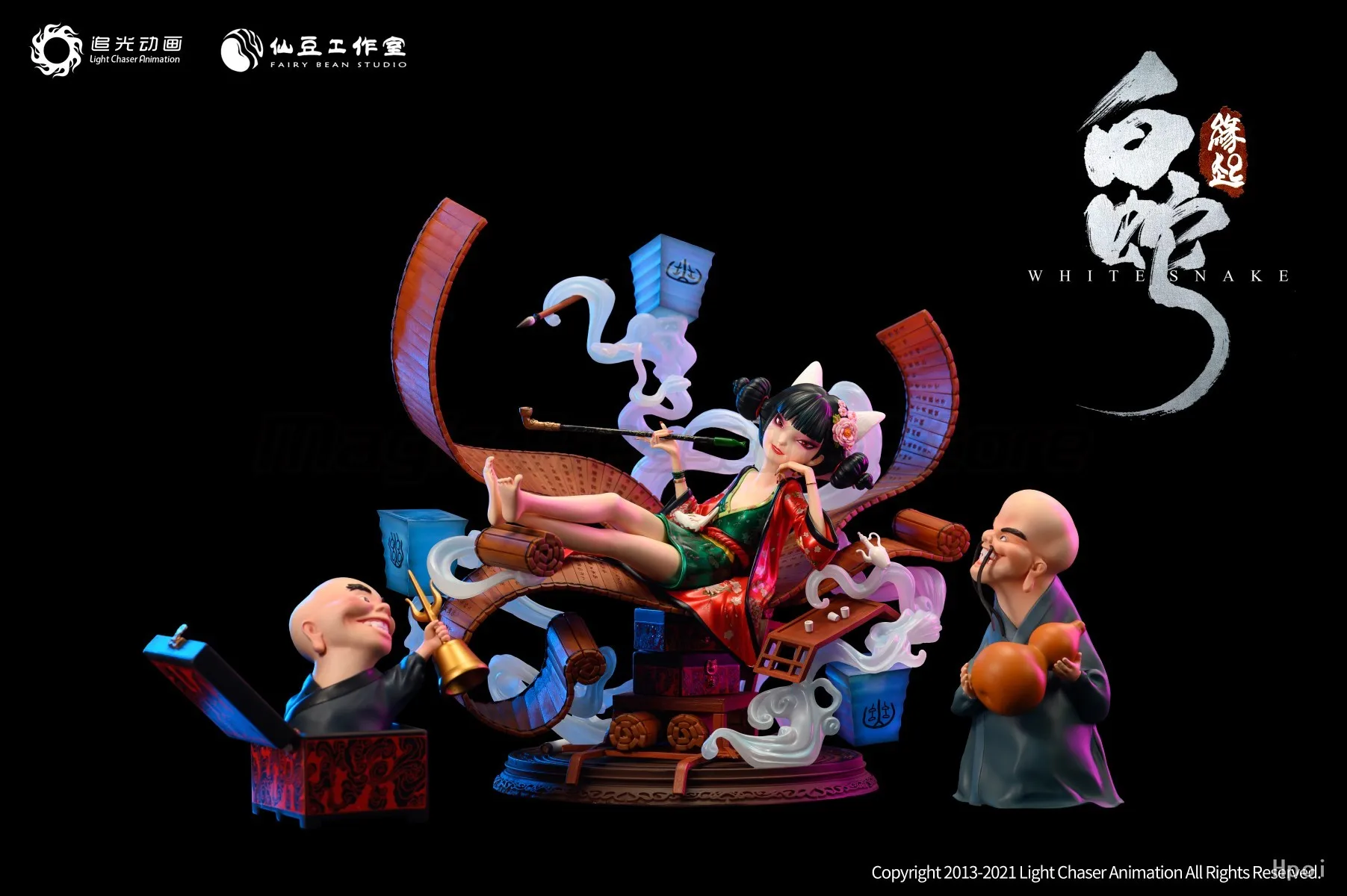 【MT】FAIRY BEAN STUDIO White Snake Boss of Precious Jade Workshop Little Demon Resin H24cm 1/6 Scale Anime Figure