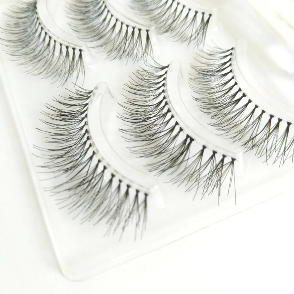 3Pair Fake Eyelashes Top-Class Safe Material Lightweight Natural Appearance Dense Volume Long Eyelash for Daily