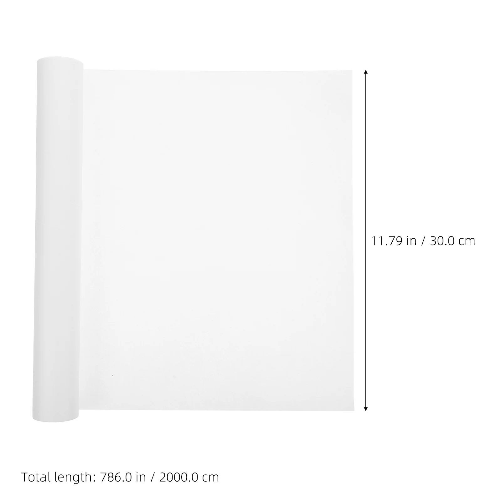 Rolo de papel branco para embrulho, papel de embrulho liso para artesanato diy, embalagem de envio, arranjo de flores, envoltório de tecido