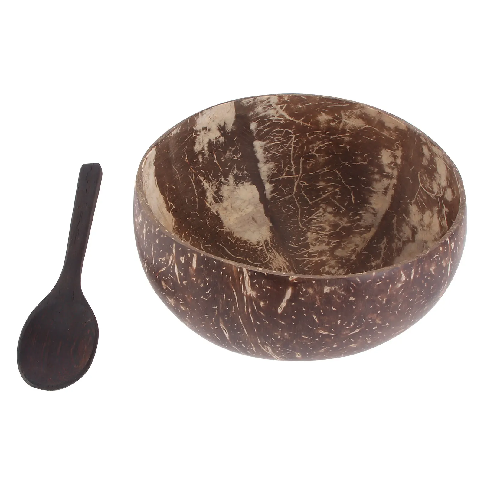 

Миска из скорлупы кокоса, посуда, натуральные салатницы, легкая походная кухонная ложка для хранения, тропические развлечения, здоровый, экологически чистый