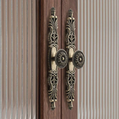 Imagen 2 del producto Perillas de cajón antiguas, manija de bronce, tiradores de dormitorio, manija de puerta de armario de cocina, organizador de zapatos, tiradores Retro para muebles