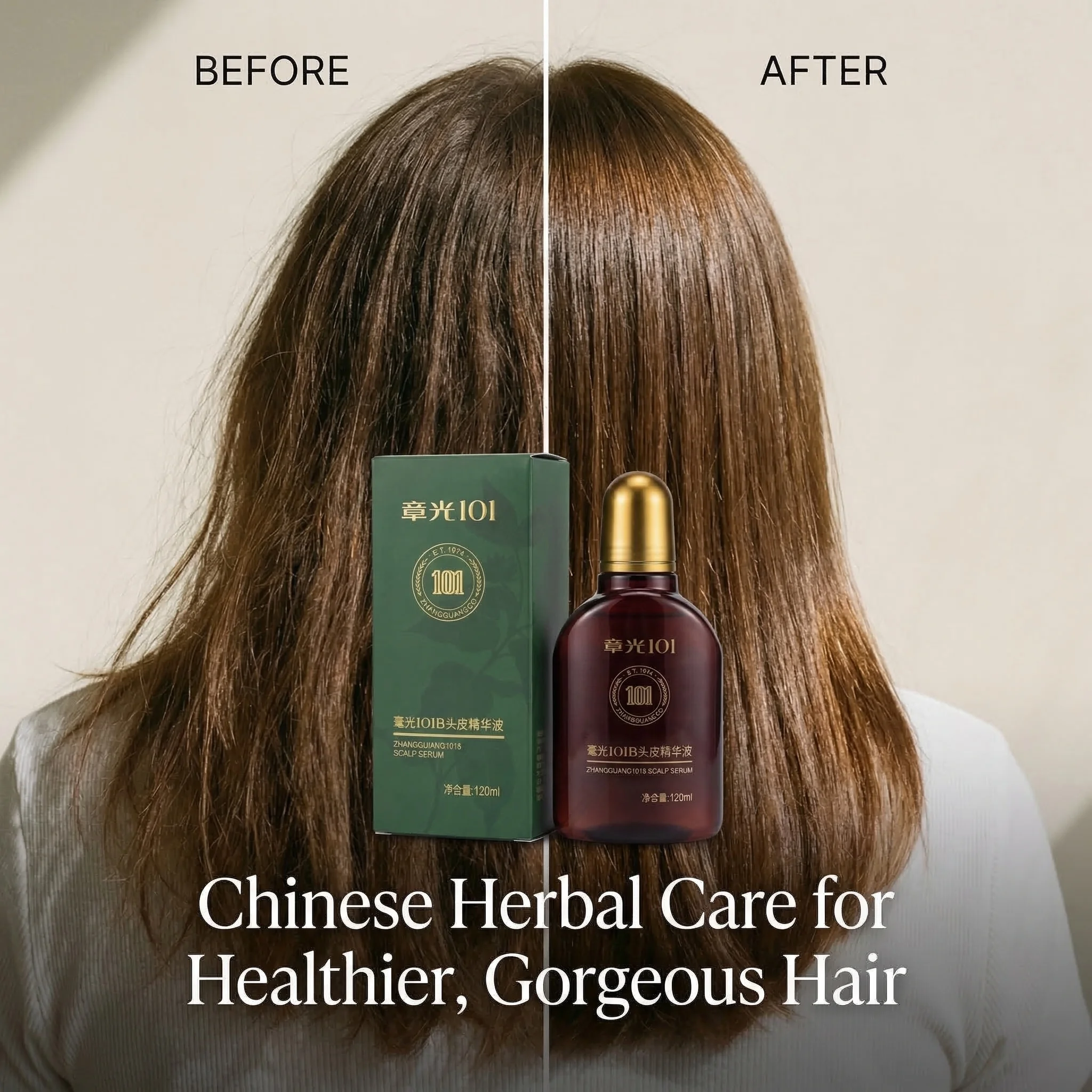 Hair Tonic ZHANG GUANG 101 Powerful Chinese Medicine Therapy New 101 B 2-Piece Value Set 120ml X2 Hair Treatment Herbal Essence