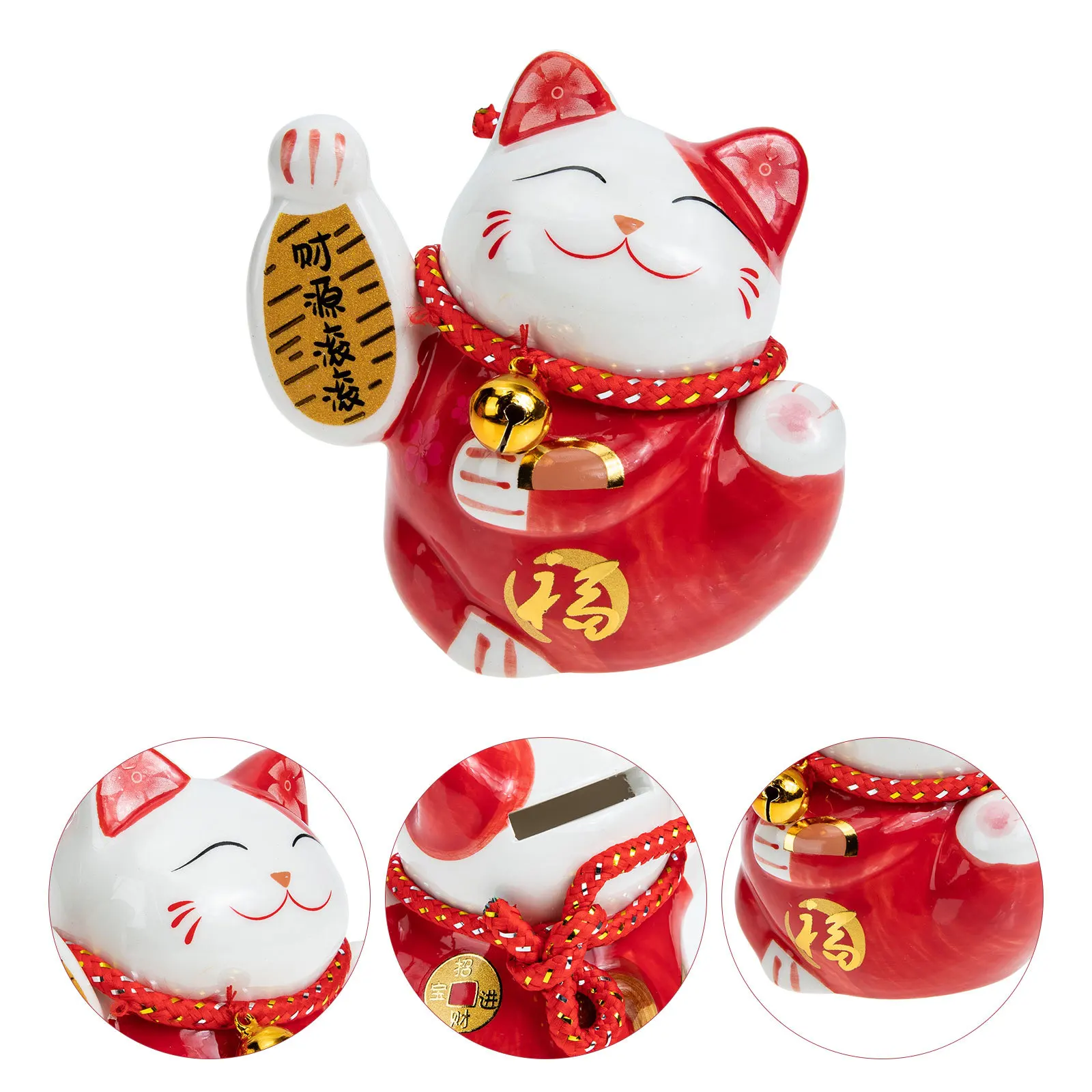 

Cute Cat Figurine Figurines Home Decor Lucky Bank Eye-catching for Lovers Waving Ornament Living Room Decoration