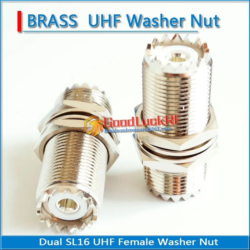 

UHF PL259 SO-239 Dual Female Connector UHF Female To UHF Female with O-ring Bulkhead Panel Mount Nut Straight Coax RF Adapters