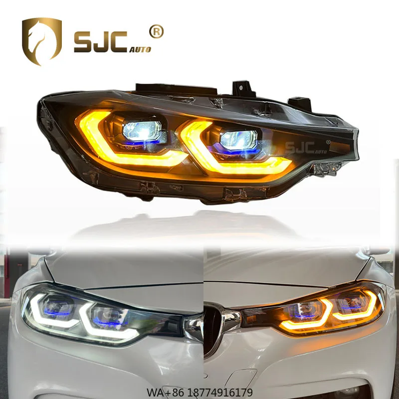 

Auto Car Accessories New Style for 3 Series F30 F35 Headlight Assembly 2013-2018 Modified Yellow White LED Front Lamps
