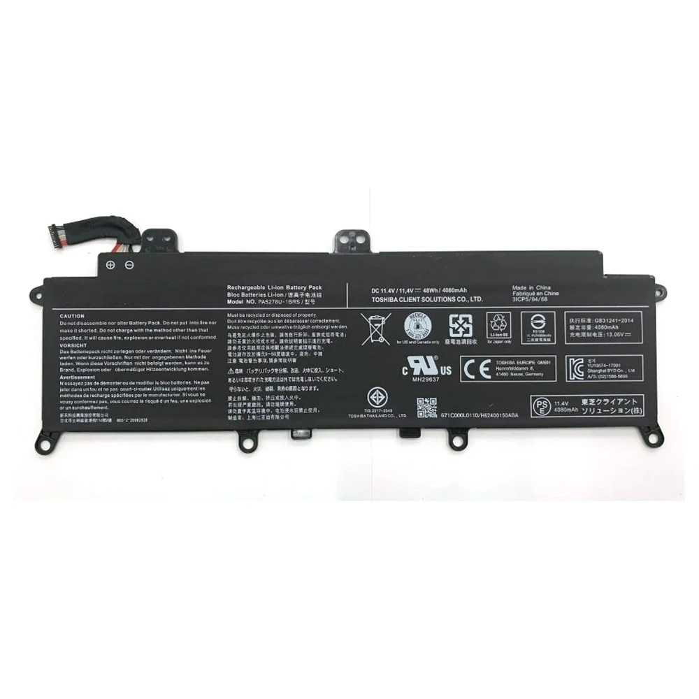 Imagem -03 - Brandnew Genuíno Original Pa5278u1brs 11.4v 48wh Bateria do Portátil para Toshiba Tecra X40-d X40-e Portege X30-d
