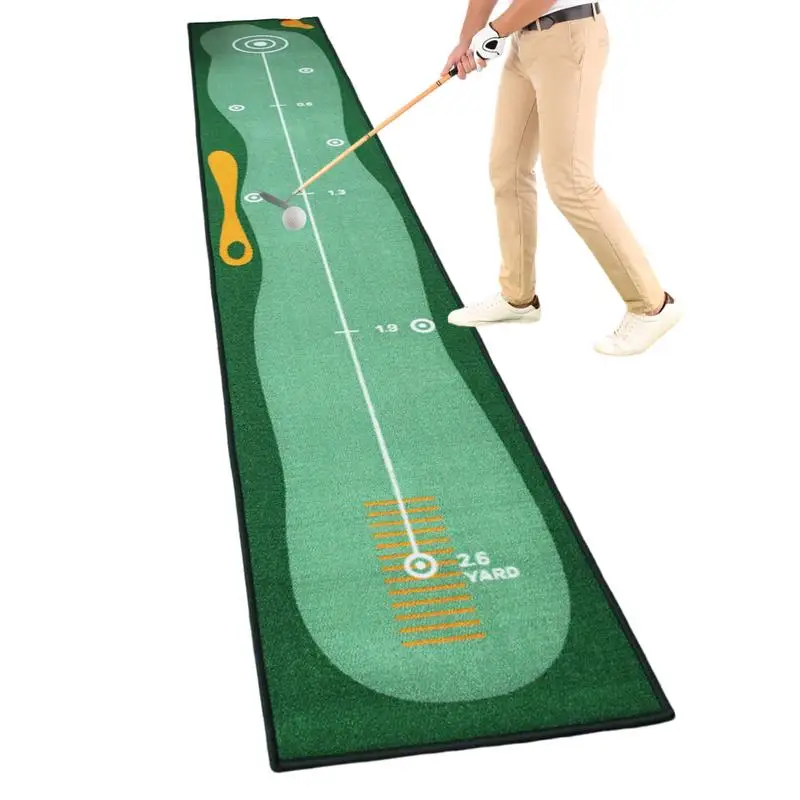 

Golf Putting Practice Mat Golf Putting Training Mastery Aid Putting Mat Indoor Golf With Distance Marker For Home Gym Patio Yard