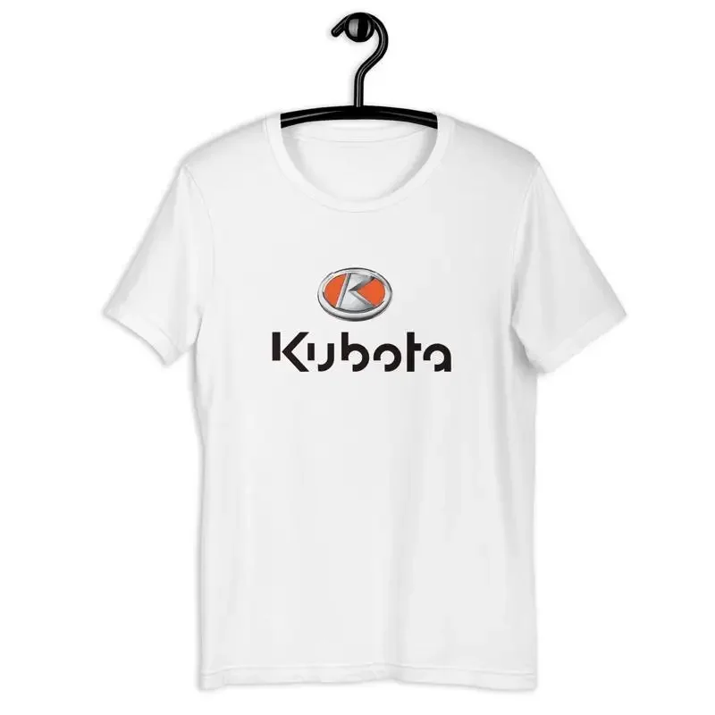 Kubota Inspired Tractor Logo White Tee S 5XL