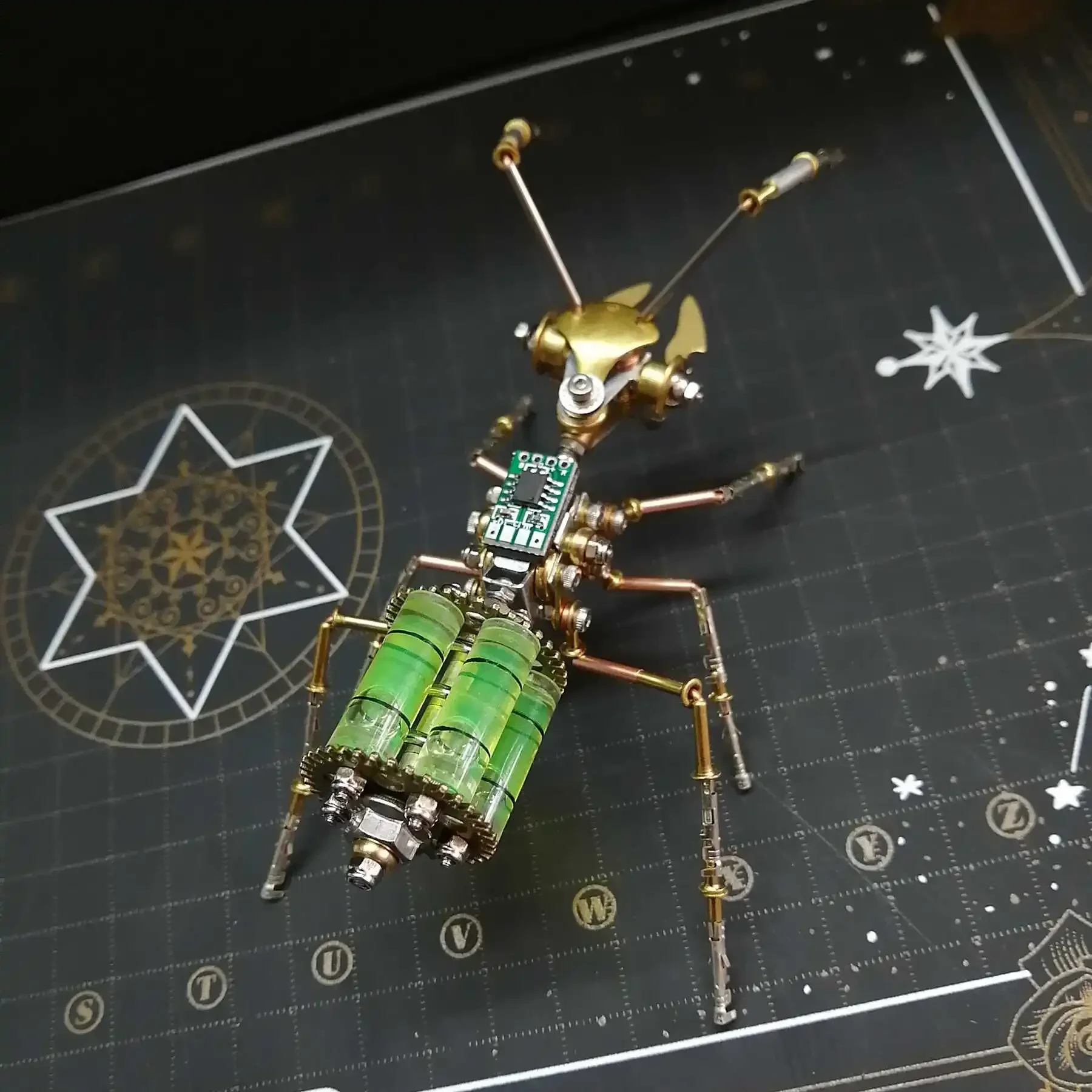 DIY mrówka zestaw modeli metalowych Cyberpunk mechaniczne owady układanka montaż 3D puzzle zabawki dla dzieci klocki dla dorosłych