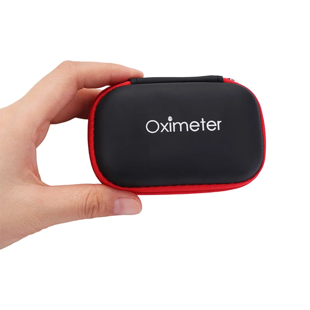 Hard EVA Pulse Oximeter Storage Bag Carrying Case Zipper Fingertip Pulse Oximeter Bag Protective Box Portable