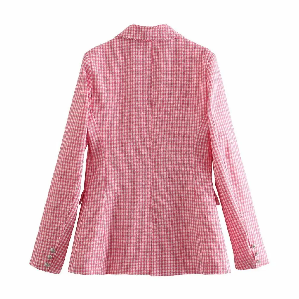 

Women's Houndstooth Blazer Summer New Style Wholesale European And American Fashion A8Bs9309